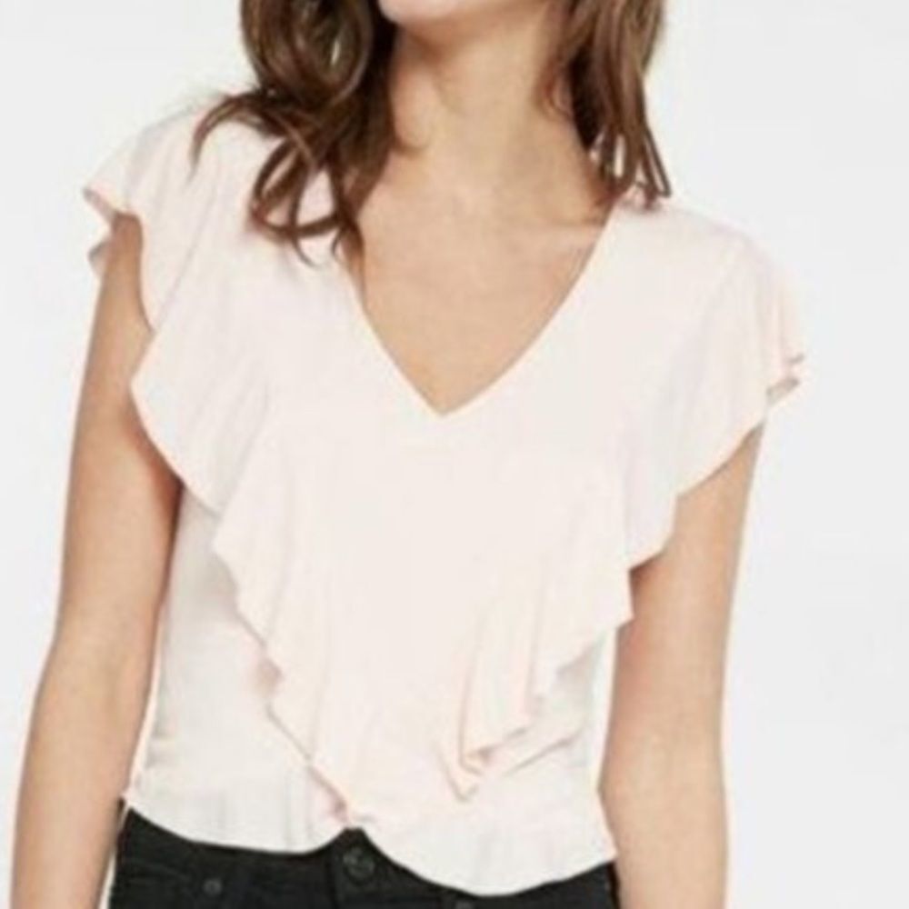 Express blush pink cropped blouse​